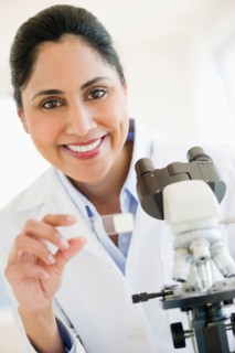 Scientist in laboratory.