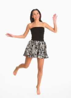 Studio shot of enthusiastic woman.