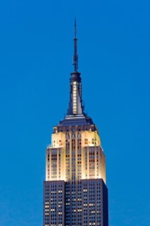 USA, New York, New York City. Empire State Building at dusk.