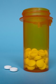 Studio shot of pill bottle. Photo : Winslow Productions