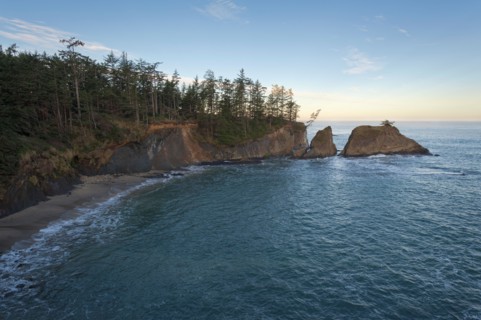 USA, Oregon, Coos County. Shore Acres State Park, Coastal view. Photo : Gary Weathers