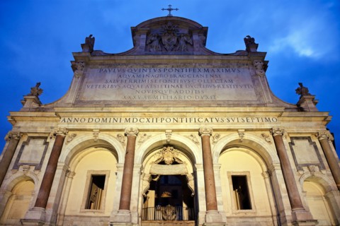 Italy, Rome. Historic church facade. Photo : Henryk Sadura