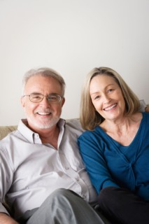 Portrait of smiling senior couple. Photo : Rob Lewine