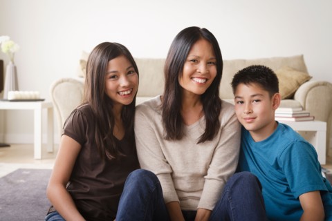 Portrait of cheerful family. Photo : Rob Lewine