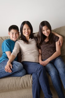 Portrait of cheerful family. Photo : Rob Lewine