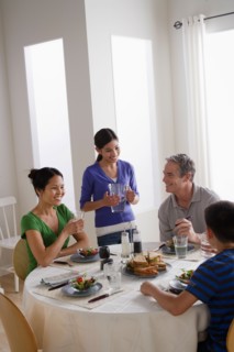 Family having breakfast together. Photo : Rob Lewine