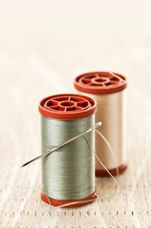 Spool of thread and needle. Photo : Elena Elisseeva
