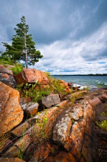 USA, Ontario, Georgian Bay. Rocky shore. Photo : Elena Elisseeva
