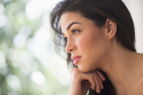 Profile of young woman.