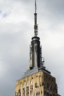 USA, New York City, Detail of Empire State Building.