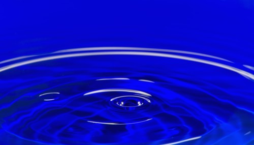Blue water splash.