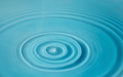 Blue water splash.