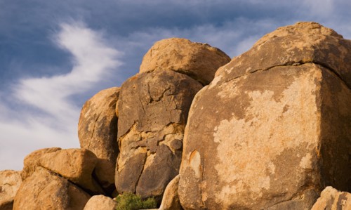 USA, California, Joshua Tree National Park, Desert rocks.