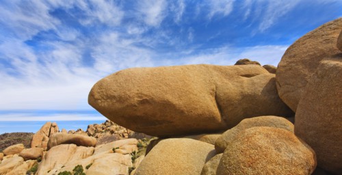 USA, California, Joshua Tree National Park, Rock formations.