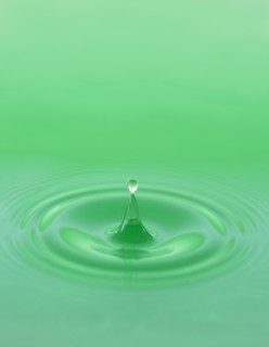Green droplet.