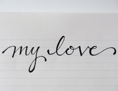Studio shot of love letter. 
Photo : Jamie Grill