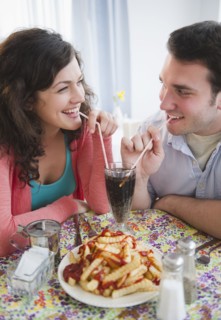 Couple enjoying dinner. 
Photo : Jamie Grill