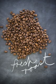 Close up of roast coffee beans. 
Photo : Jamie Grill