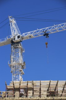 Crane on construction site. 
Photo: fotog