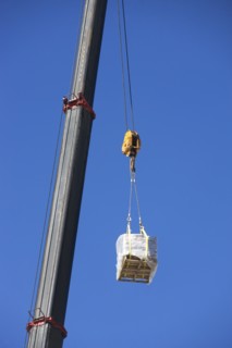 Crane lifting block. 
Photo: fotog