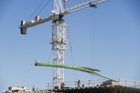 Crane on construction site. 
Photo: fotog