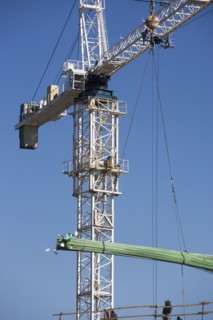 Crane on construction site. 
Photo : fotog
