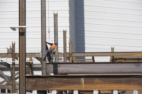 Male worker on construction site. 
Photo: fotog
