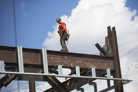 Male worker on construction site. 
Photo: fotog