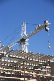 Crane on construction site. 
Photo: fotog