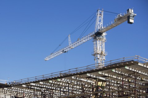 Crane on construction site. 
Photo: fotog