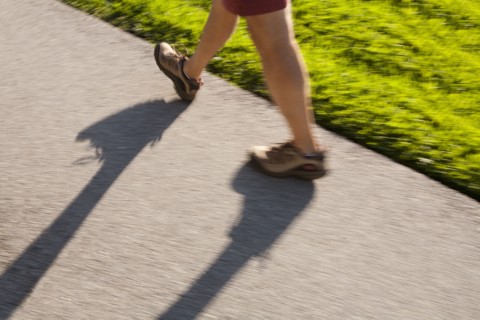 Older man walking. 
Photo : Kristin Lee