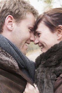 Young couple in close embrace. 
Photo : Jan Scherders