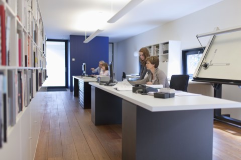 Employees of design agency at work. 
Photo : Jan Scherders