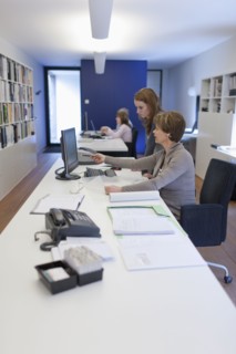 Employees of design agency at work. 
Photo : Jan Scherders