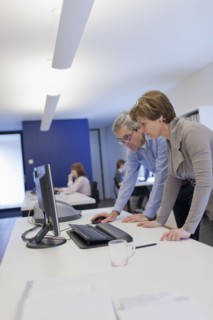 Employee of design agency at work. 
Photo: Jan Scherders