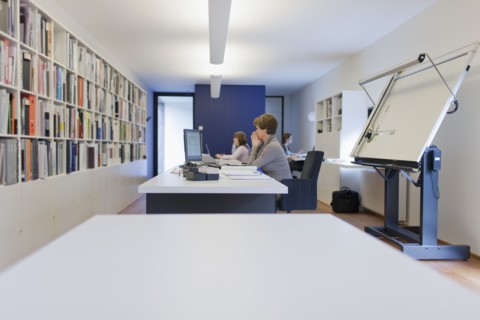 Employee of design agency at work. 
Photo : Jan Scherders