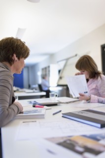 Employees of design agency at work. 
Photo : Jan Scherders