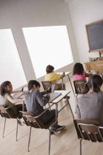 Children (10-11,12-13) at school. 
Photo : Rob Lewine