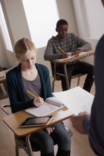 Teenagers(14-15) at school. 
Photo : Rob Lewine