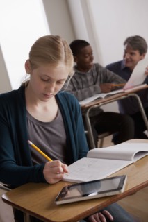 Teenagers(14-15) at school. 
Photo : Rob Lewine