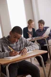 Teenagers(14-15) at school. 
Photo: Rob Lewine