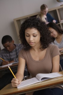 Teenage students (14-15,16-17) at school. 
Photo : Rob Lewine