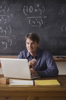 Portrait of maths teacher. 
Photo : Rob Lewine