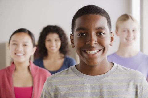 Portrait of teenage students (14-15, 16-17). 
Photo : Rob Lewine