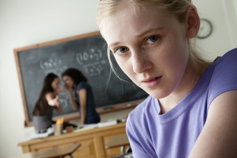 Teenage girls (14-15, 16-17) at school. 
Photo: Rob Lewine