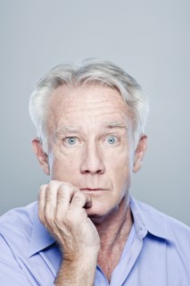 Portrait of worried senior man, studio shot. 
Photo: Rob Lewine
