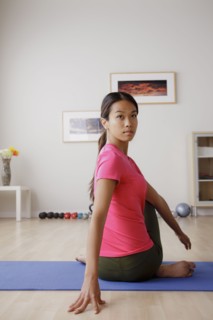 Portrait of young woman during fitness. 
Photo : Rob Lewine