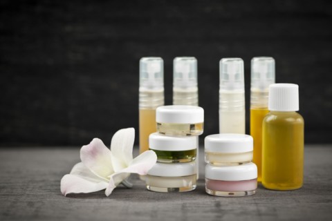 Skincare products, studio shot. 
Photo : Elena Elisseeva