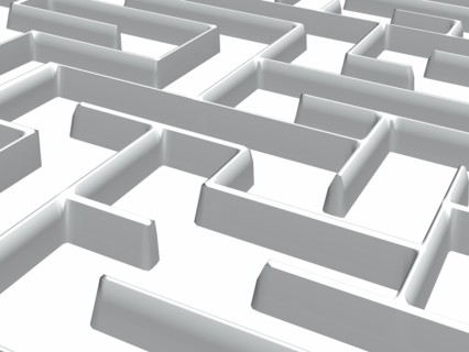 Digitally generated background with labyrinth theme. 
Photo : Calysta Images