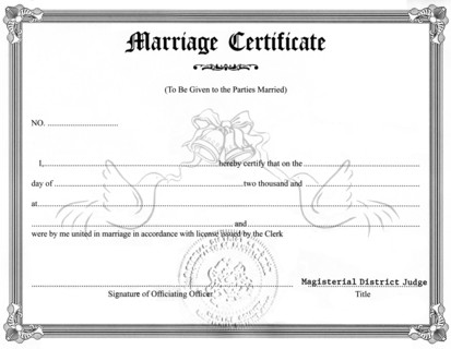 Close-up view of marriage certificate. 
Photo : Calysta Images